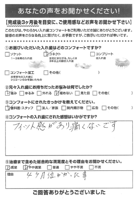 コネクトご利用者様（50代・男性）アンケート